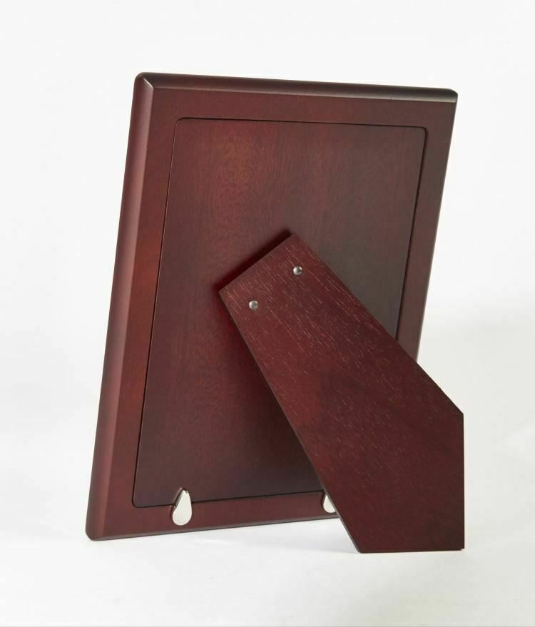 Reed & Ribbon Sterling Silver Photo Frame with Wood Back 6" x 4"