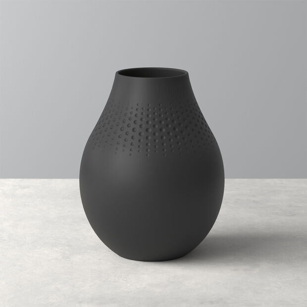 Manufacture Collier Noir Vase Perle Tall 16 x 16 x 20 cm