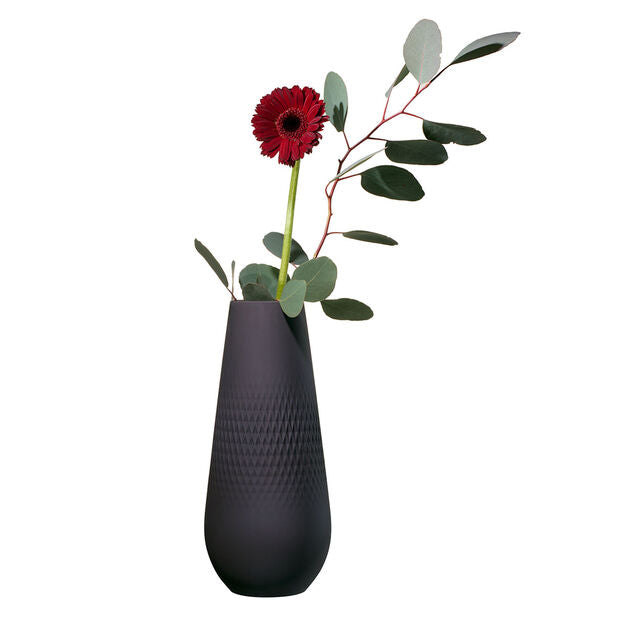 Manufacture Collier Noir Vase Carré tall 11,5x11,5 x 26 cm