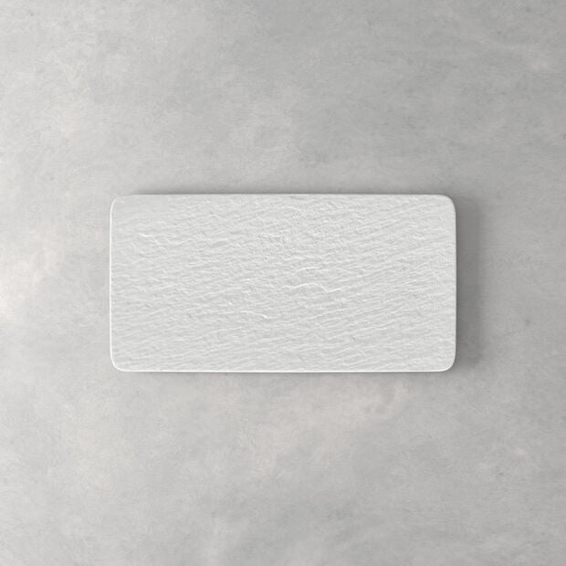 Manufacture Rock Blanc Rectangular Serving Plate, 35 x 18 x 1 cm