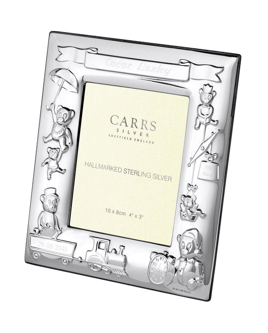Child's Christening Toy Photo Frame Sterling Silver (4'' x 3'')