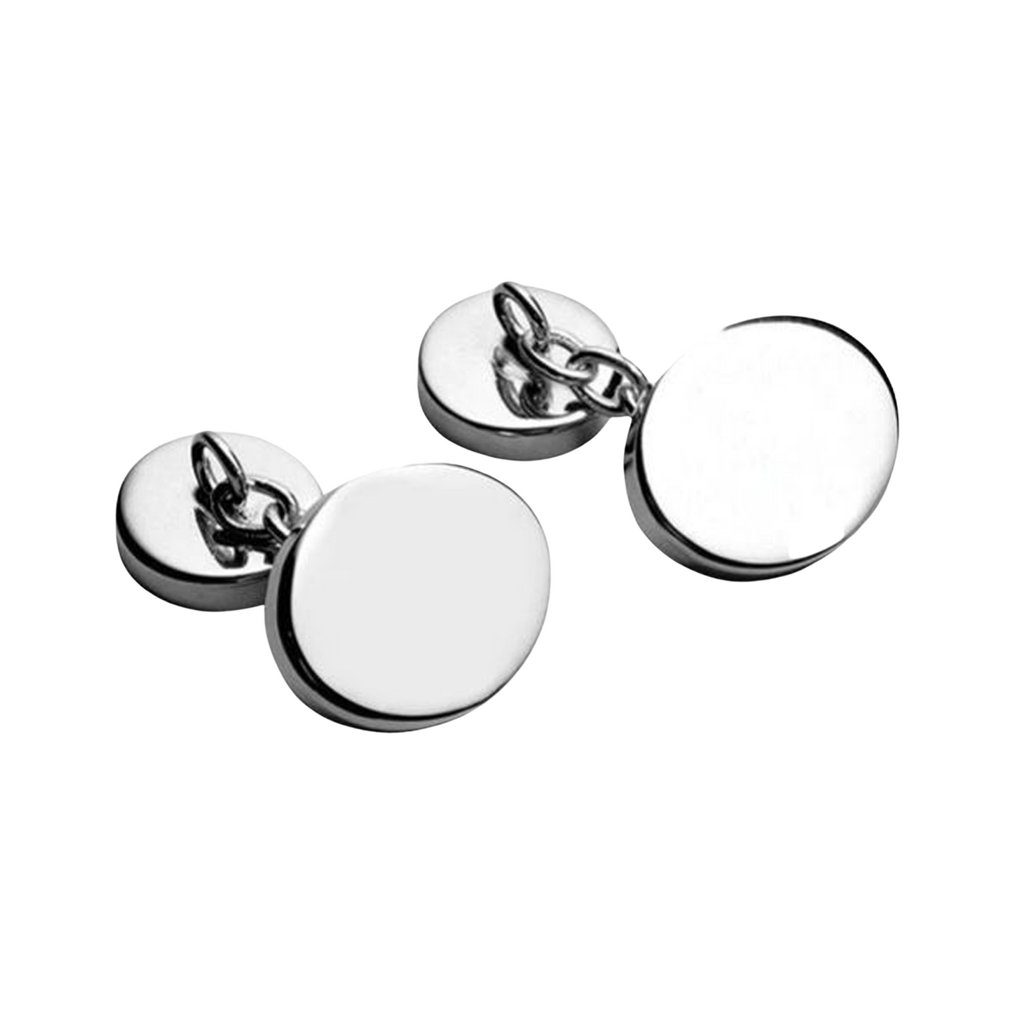 Plain Oval Sterling Silver Chain Cufflinks – Barrington Giftware
