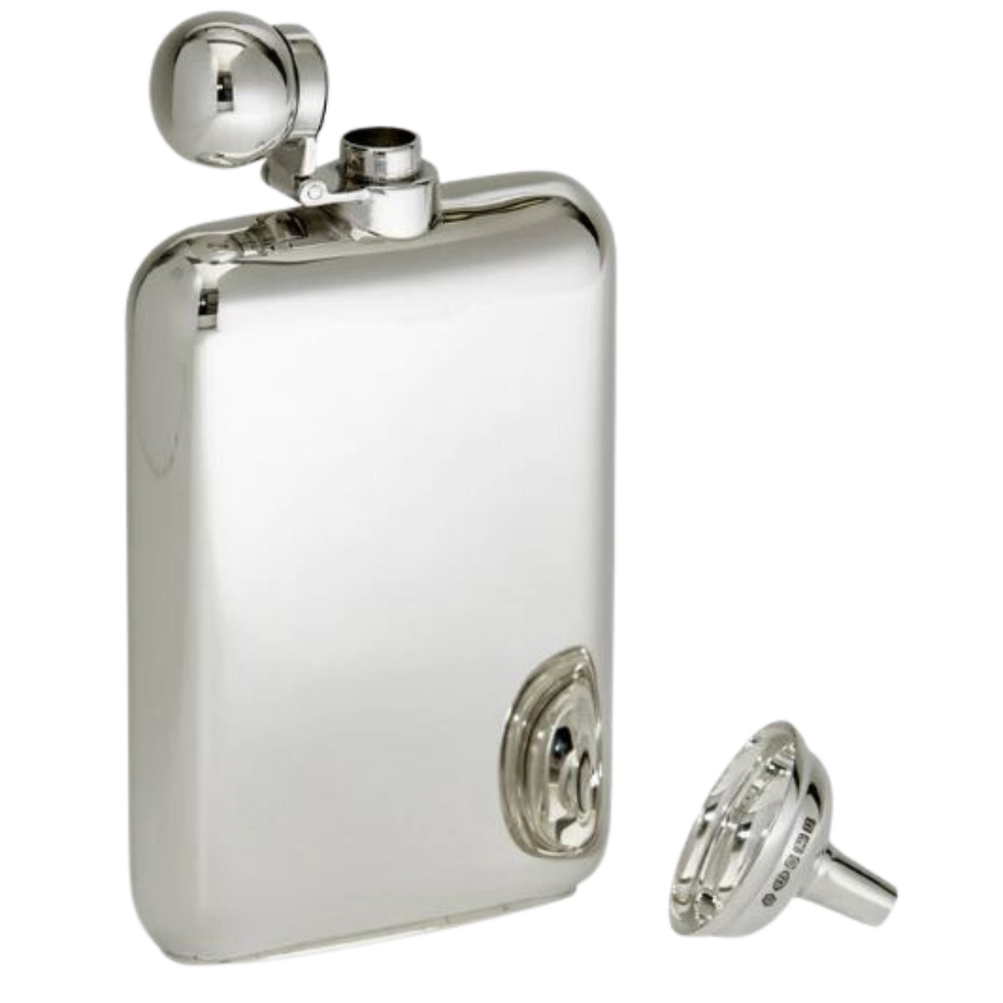 Sterling Silver Hip Flask in Presentation Case