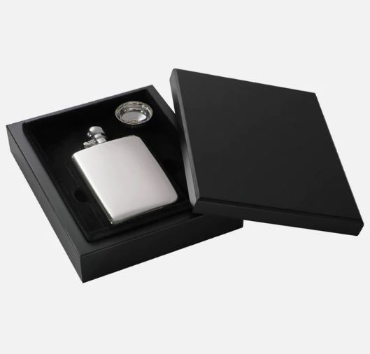 Sterling Silver Hip Flask in Presentation Case