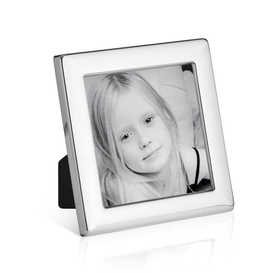 Square Sterling Silver Photo Frame with Grey Velvet Back 3.5in x3.5in