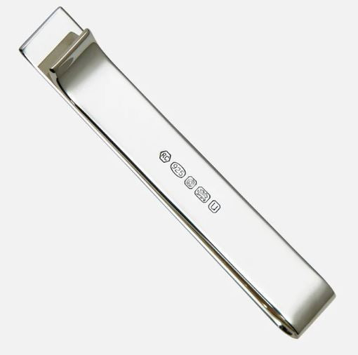 Plain Sterling Silver Tie Slide