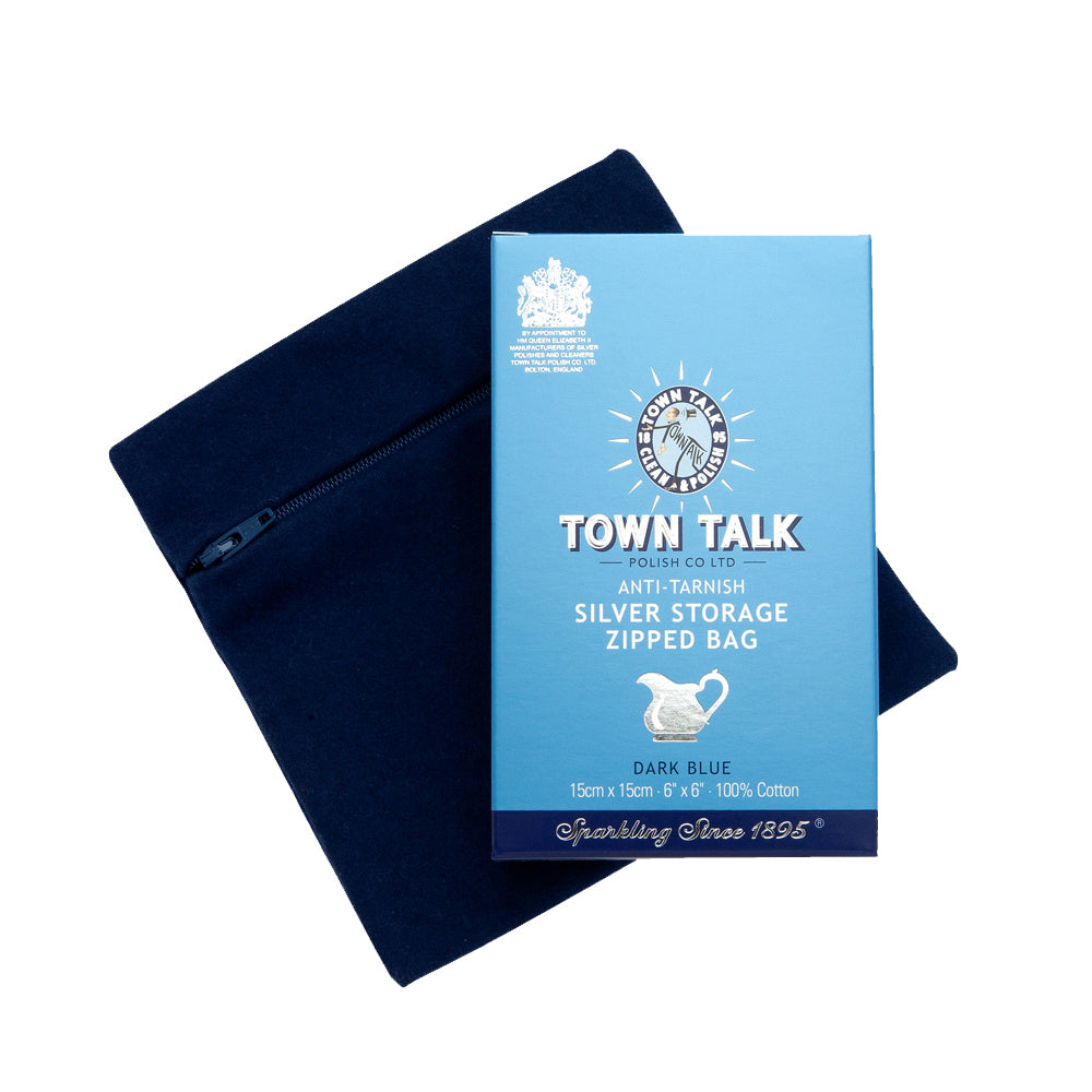 Anti-Tarnish Zipped Silver Storage Bag 15cm x 15cm (Small Tankard or Creamer)